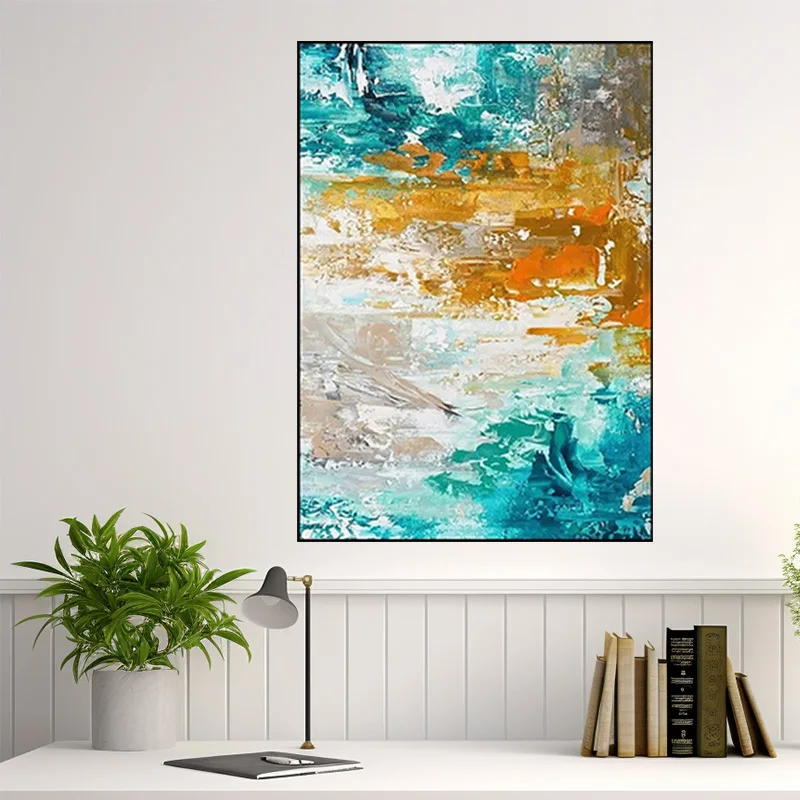 

Pure Hand Drawn Luxurious High-End Texture Abstract Oil Painting On Canvas Living Room Bedroom Corridor Wall Artistic Decoration