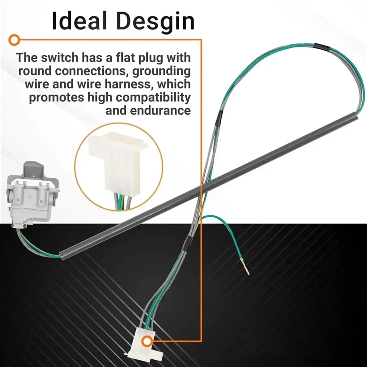 

3355458 Переключатель крышки шайбы, совместимый с шайбами и шайбами WP3355458 WP3355548VP PS11741198 AP2946951