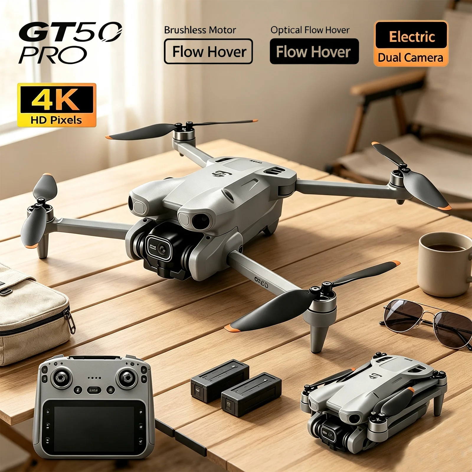 Drone Rc Gt50 - GT50 RC-Drohne Professionell 4K HD Doppelkameras