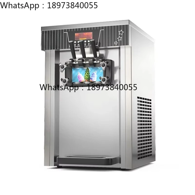 Commercial 15-20L/H Automatic Table Top Gelato Making Machine 3 Flavors Stainless Steel Soft Serve Ice Cream for Home Outdoor