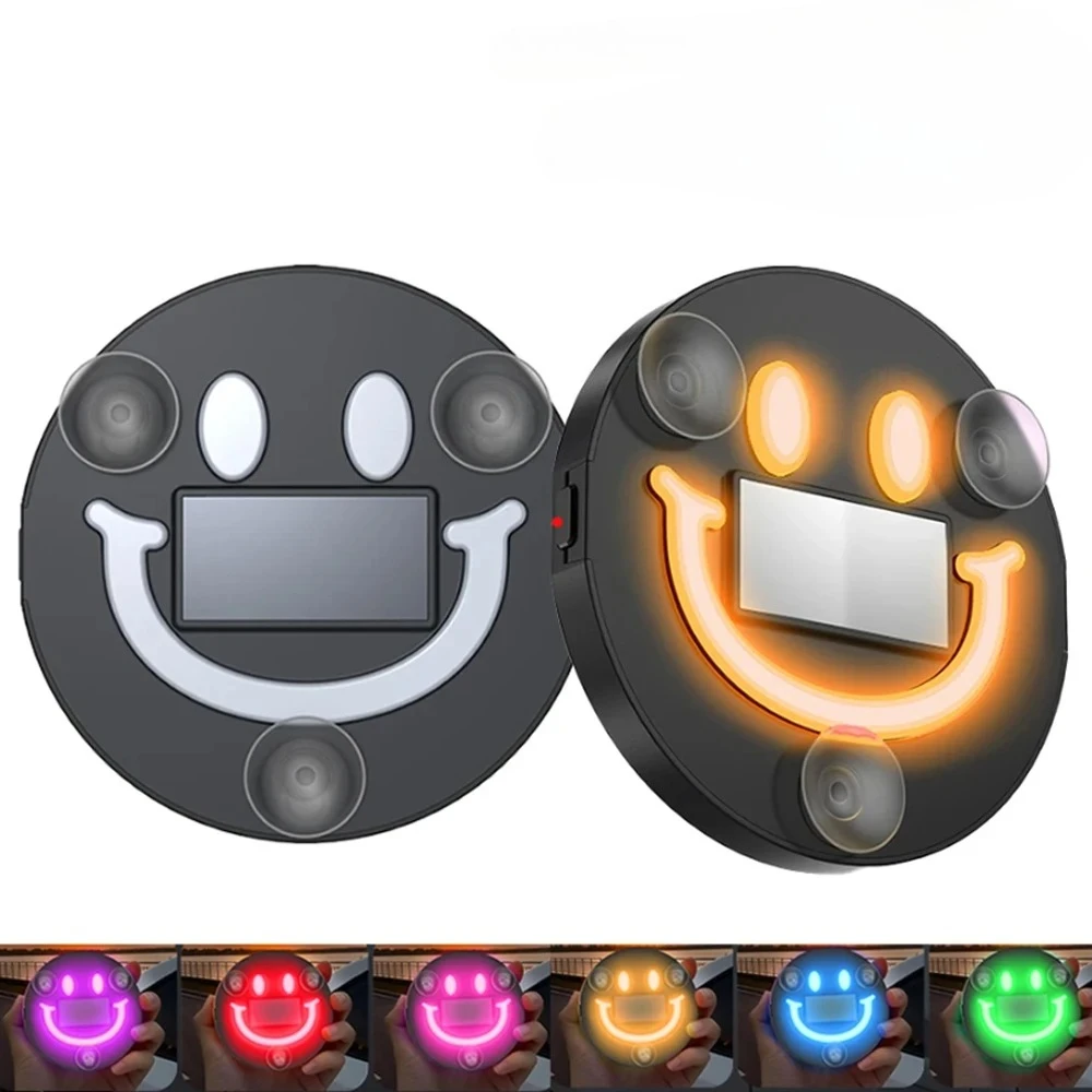 

KEBIDUMEI 300 мАч Солнечный неоновый светильник Smile Ambient Light для декора автомобиля, атмосферная подсветка на заднее стекло, автомобильные аксессуары