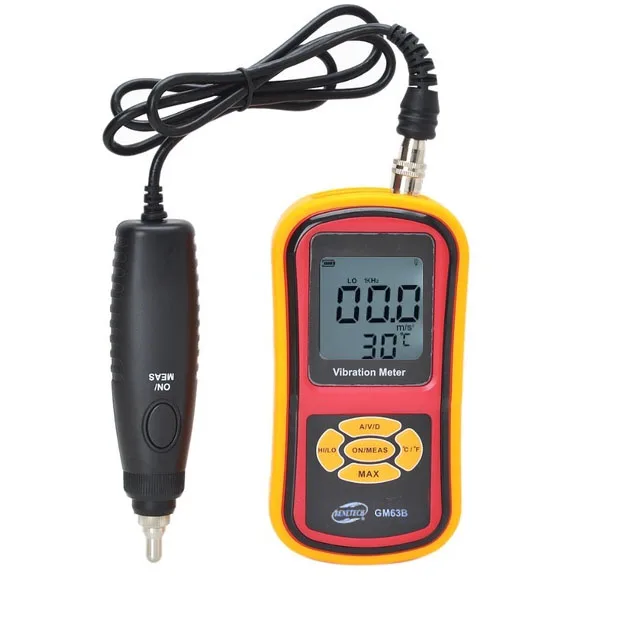 Benetech GM63B Portable Digital Vibration Analyzer Tester Meter + Temperature