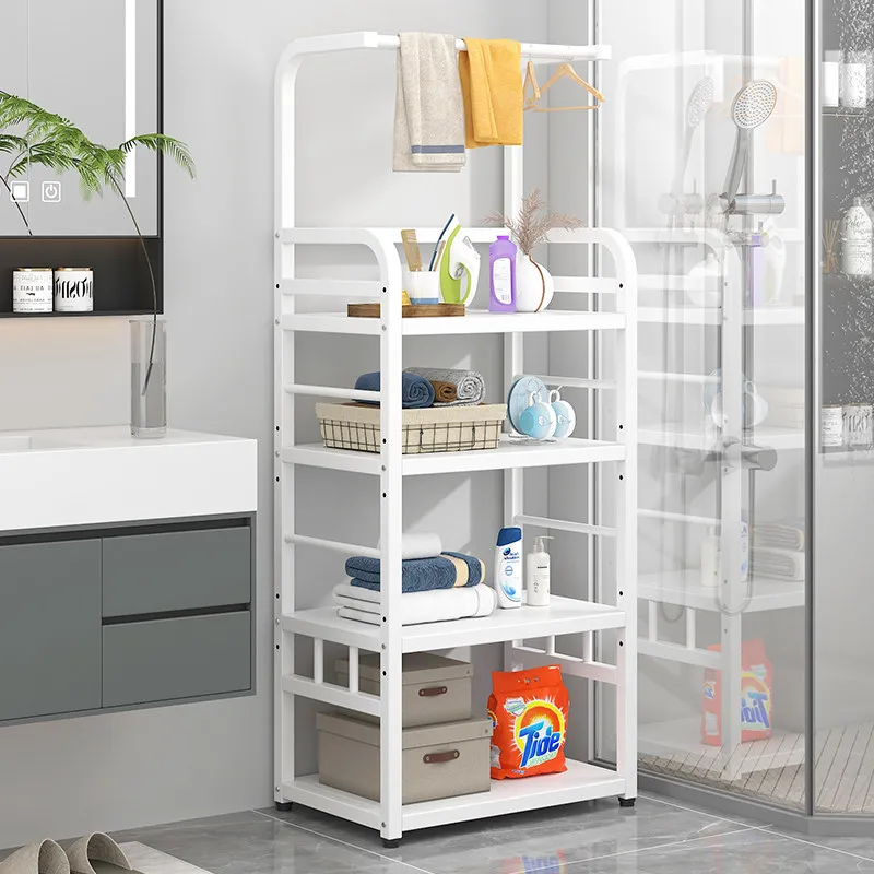 Multi-Tier Iron Floor-Standing Storage Rack Bathroom Toilet Washbasin Towel Rack Balcony Storage Rack Durable And Waterproof