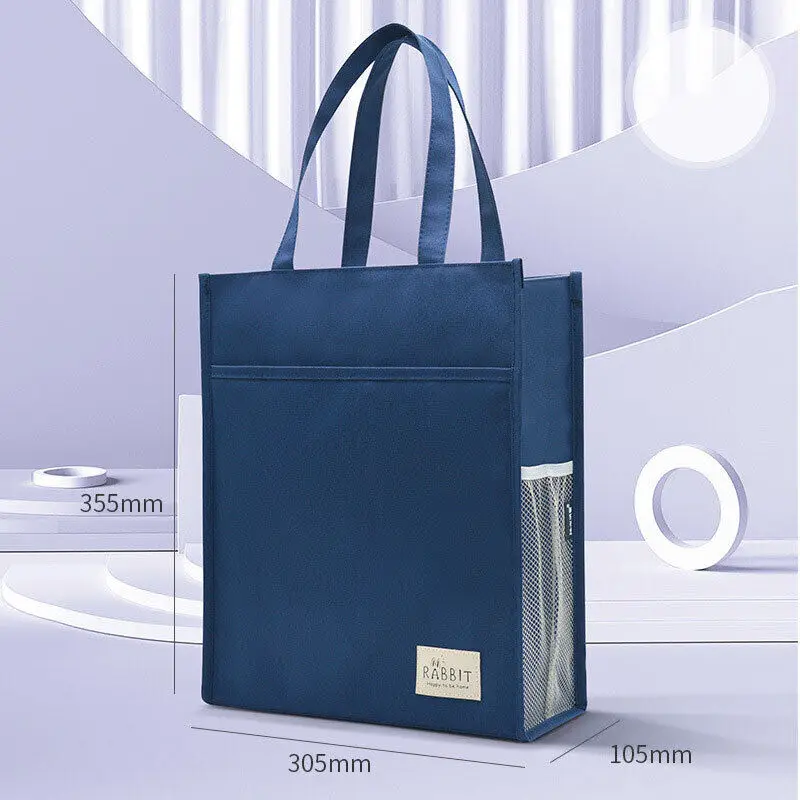 Art Handheld File Bag Student Book Bags Document Bag Canvas Carrying Case Durable Portable Art Organizers Bags with Pocket