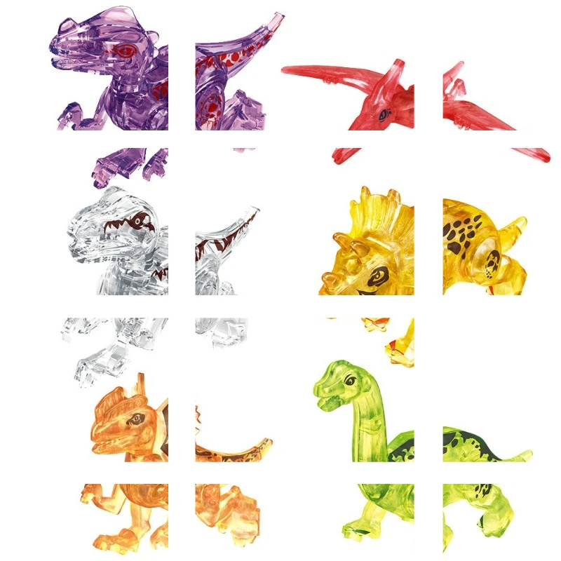 

Хрустальные строительные блоки динозавра, мини-маленькая сборная игрушка, Тираннозавр Рекс, модель птерозавра, подарок