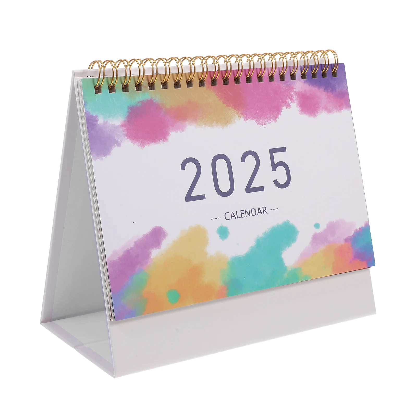 

2025 Desk Calendar Paper Flip Aesthetic Home Office Decor Stable Metal Coil Binding Year Planner Year Calendar