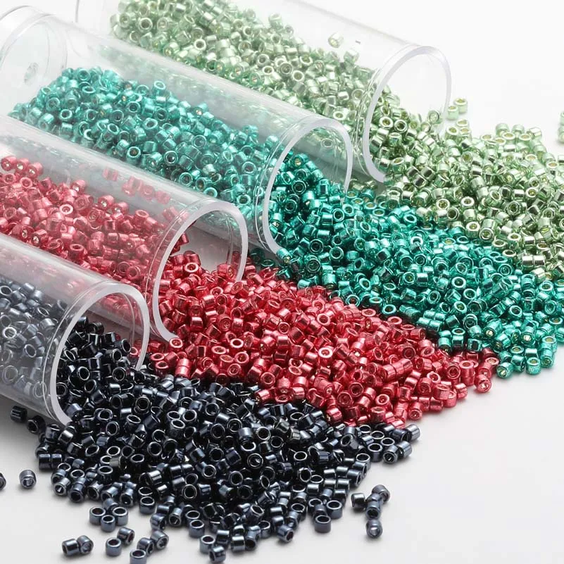 Japanse Mku Glazen Kralen Metallic Kleuren 2Mm Glas Loose Bead Voor Diy Sieraden Handgemaakte Craft Maken