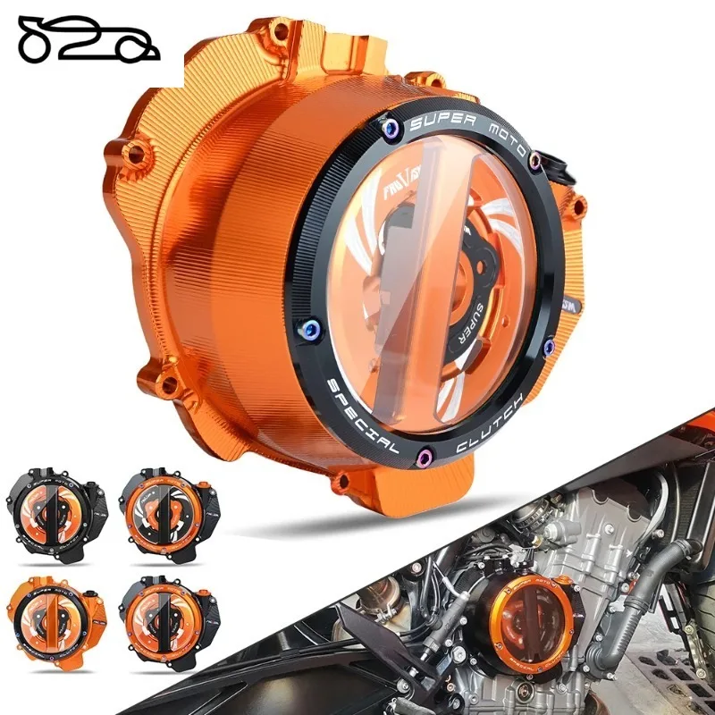 Clear Clutch Cover For KTM 790 Duke 2018-2024 790 Adventure 2019-2025 890 Duke ADV R 2018-2024 Motorcycle Aftermarket Parts