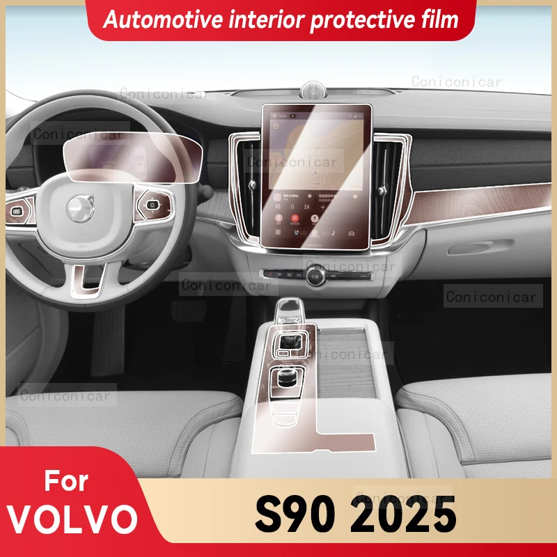 

Для VOLVO S90 2025 салон автомобиля, центральная консоль, приборная панель, защитная пленка, наклейка против царапин