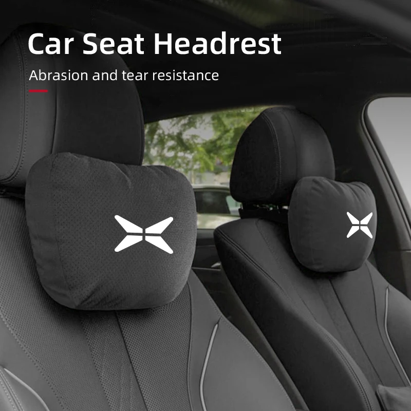 Car Seat Suede Headrest Neck Cushioning Support Head Pillow Accessories for Xpeng G6 G7 G9 G3 X9 N5 F57 Xiaopen P7 P7i P5