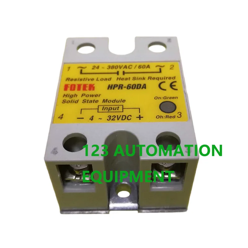 Authentic New FOTEK HPR-60DA 80DA 100DA 60DA-H 80DA-H 100DA-H Single-Phase Solid-State Relay AC to DC SSR Relays