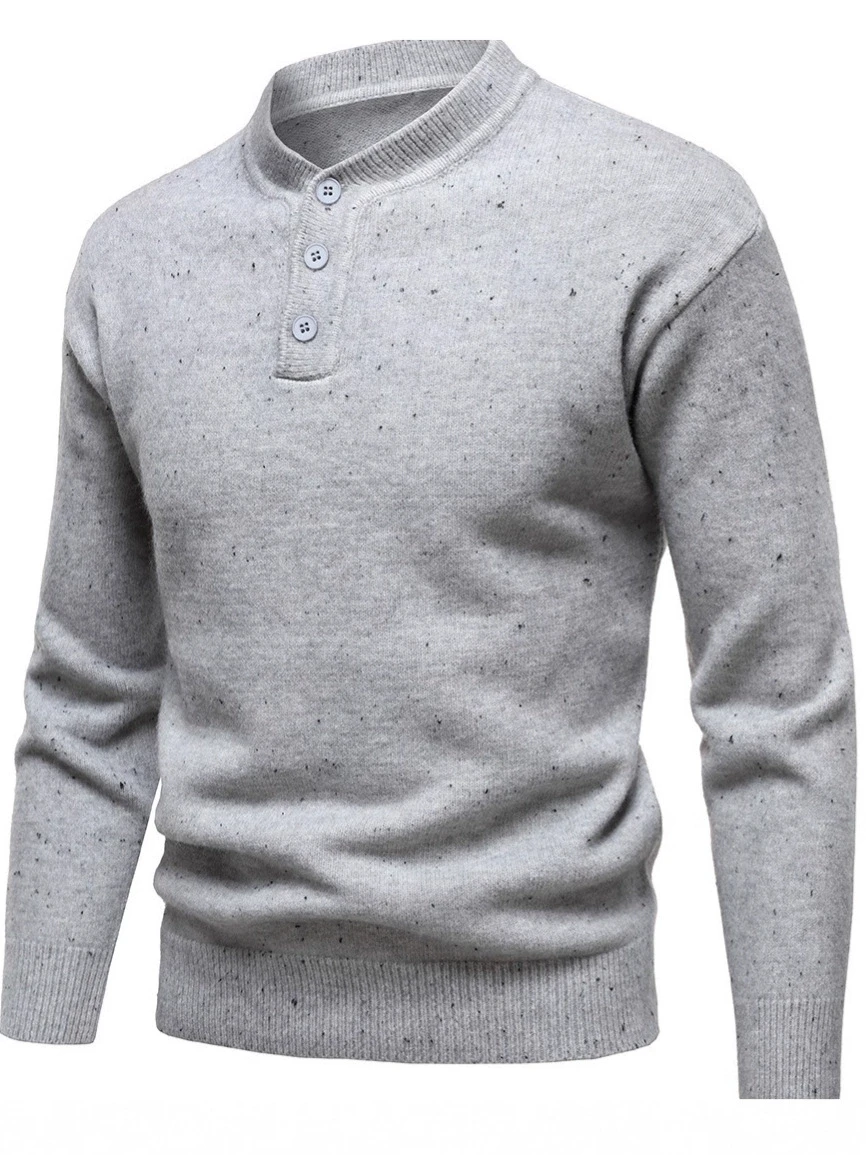 

Autumn and Winter Luxury Fashion New Men's Stand up Collar Stand up Collar Snowflake Dot Design Men's Sweater Knitted Sweater