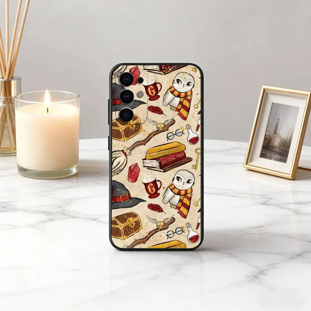 M-Magic H-Harry-es P-Potters W-Wand Phone Case For Samsung S25,S24,S21,S22,S23,S30,Ultra,S20,Plus,Fe,Lite,Note,10,Black Cover view 6