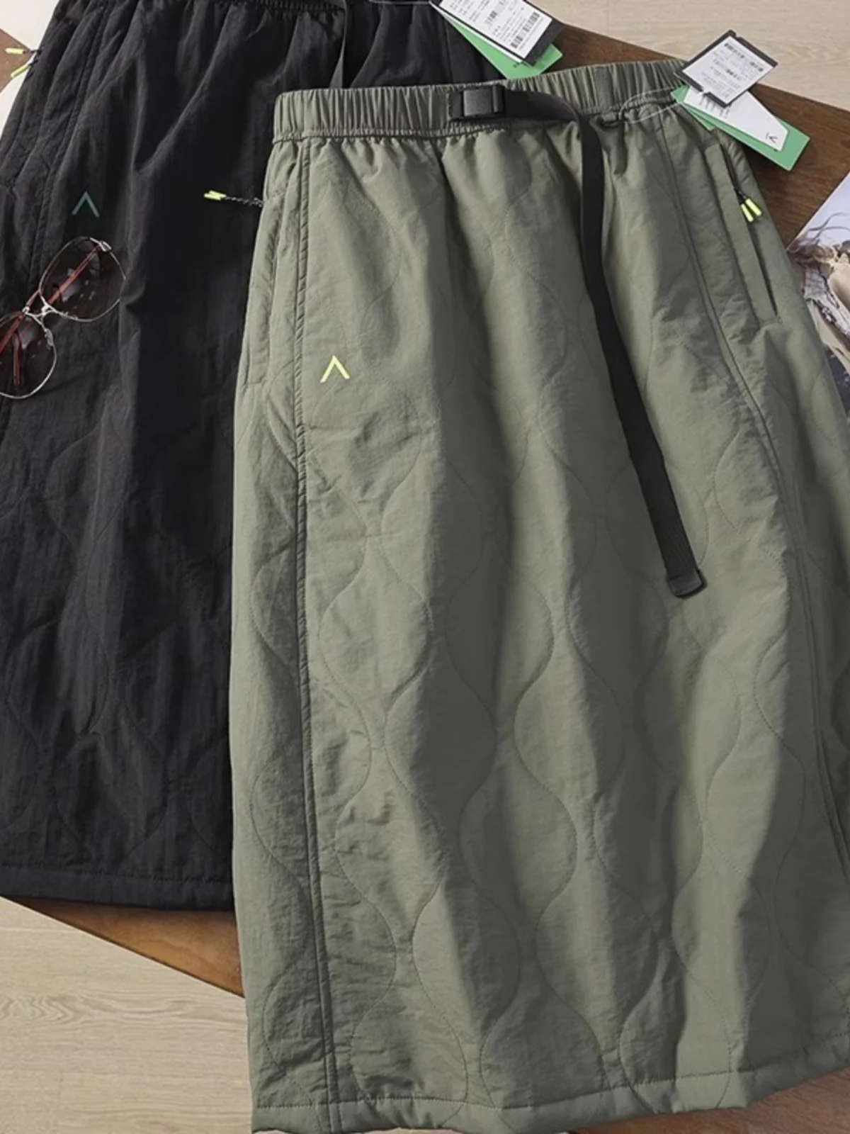 

Thiened Хлопковая уличная водонепроницаемая осенне-зимняя новая юбка трапециевидной формы средней длины с разрезом для женщин