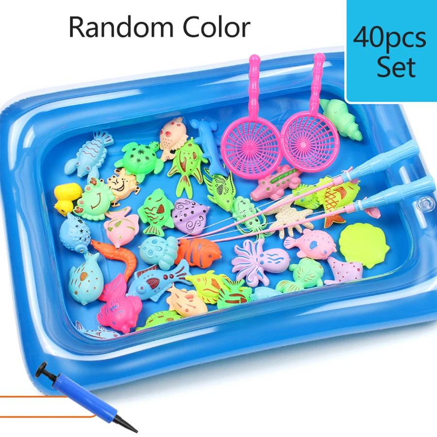 Set da pesca magnetico-14/16/40 pezzi set piscina gonfiabile, modello di festa, giochi e altro: giocattolo estivo perfetto all'aperto, colore casuale