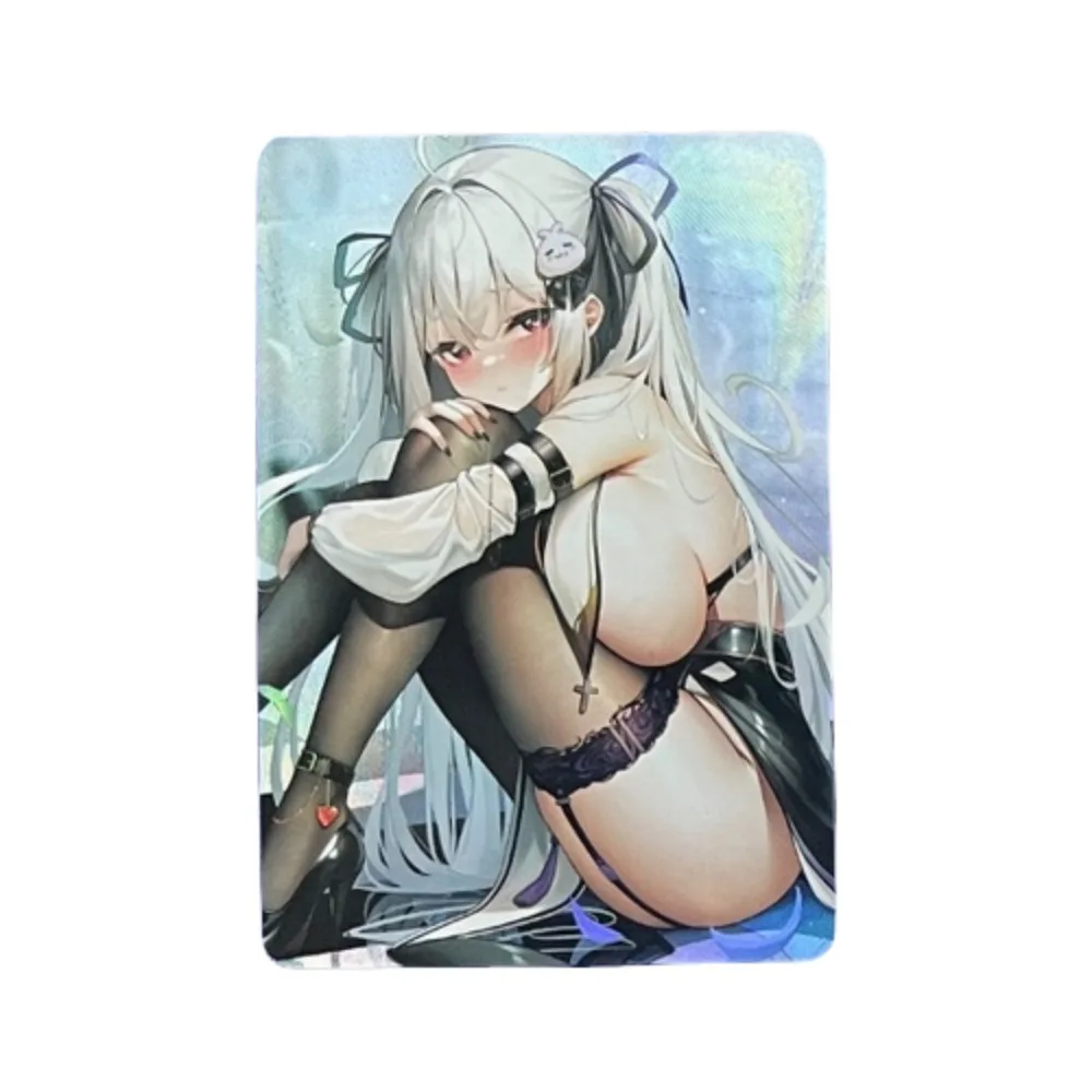3pcs/set Uniforms Swimsuit Underwear ACG Girl Self Made Refraction Flash Card Anime Classics Game Collection Cards Toy Gift