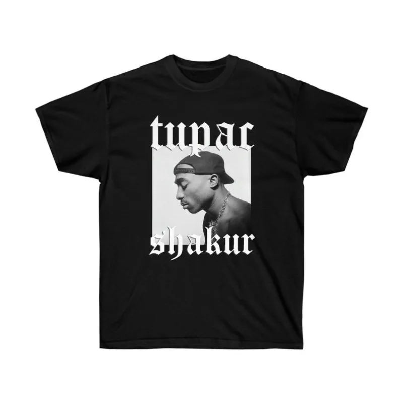 Tupac Shakur Vintage Rap Tee Unisex Ultra Cotton Combine Fun Printed Shirt Men's And Women's Short Sleeve T-shirts