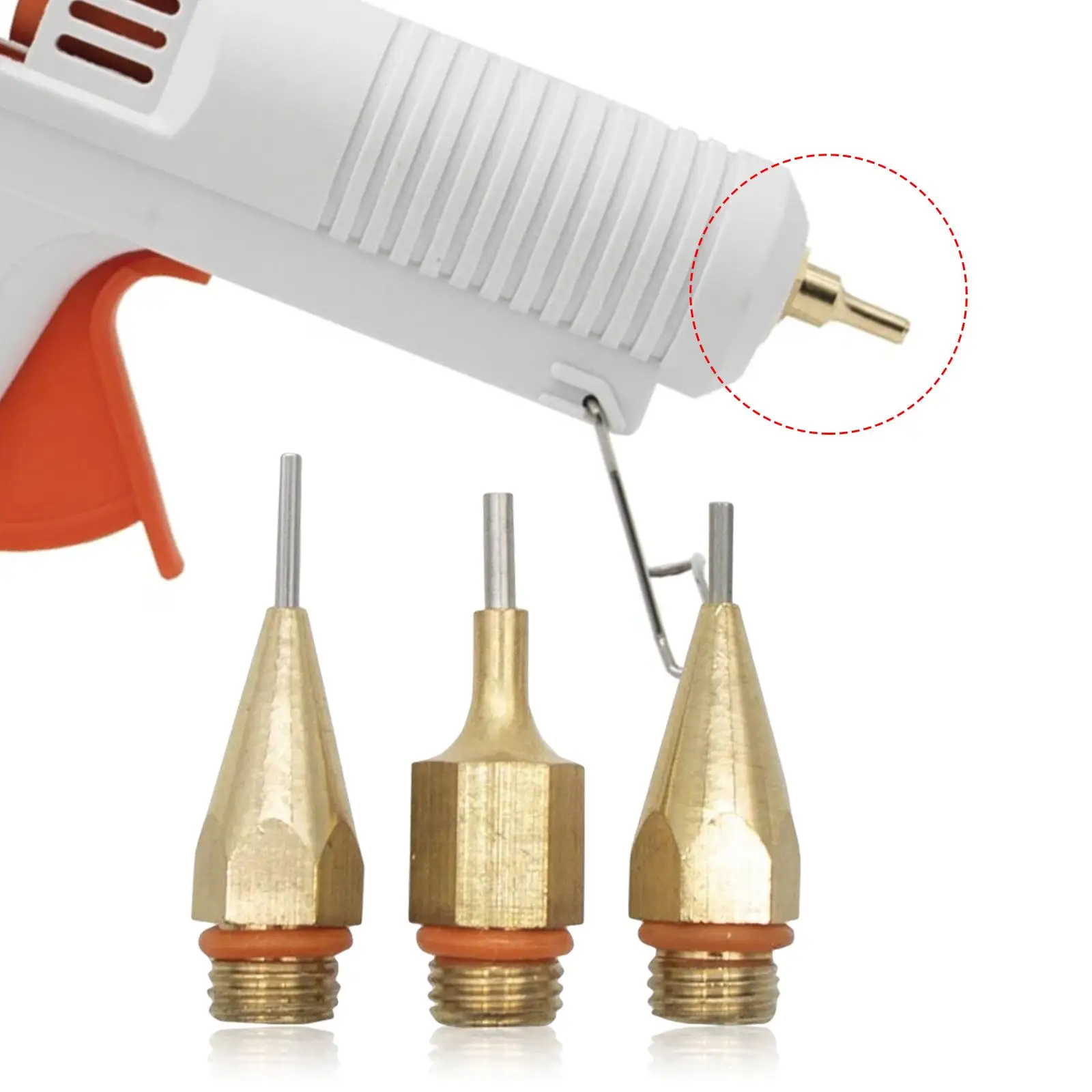 Glue Nozzle High Pressure Copper Tip for Metal Heat Glue Crafts Home Restoration and Repair