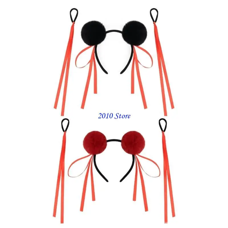 

F3MF Anime Buns Headband Hair Rope Furry Hair Styling Accessories For Fun Hairstyles