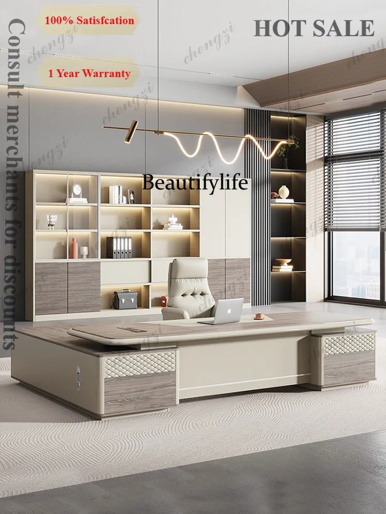 B573 French Popular Office Desk President Light Luxury Useful Office Desk Working Modern Office Furniture Der Schreibtisch