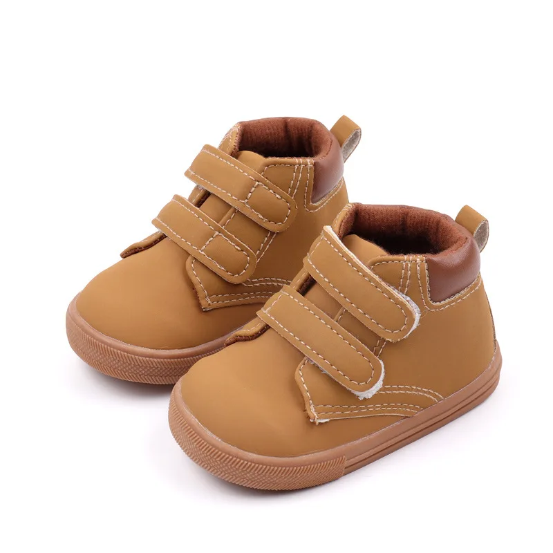 Kid Casual Shoes Rubber Sole Anti-slip Ankle-covered 1-3 Years Children Boys and Girls Outdoor Walking Shoes Fashion BLS3031