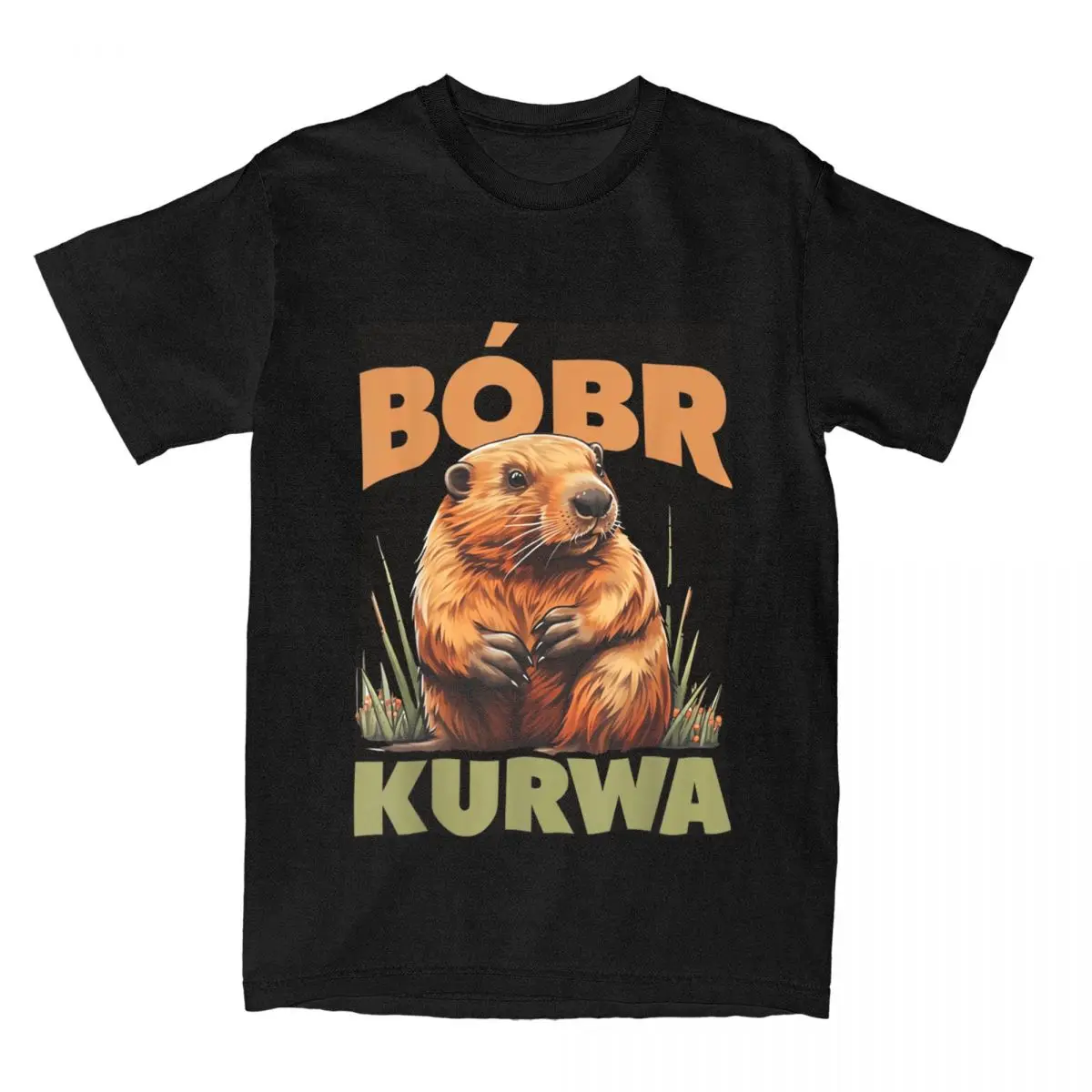 Bober Beaver Bobr T-Shirt Kawaii Animal Hippie T Shirts Short Sleeves Streetwear Tops Summer Cotton O Neck 4XL 5XL 6XL Top Tees