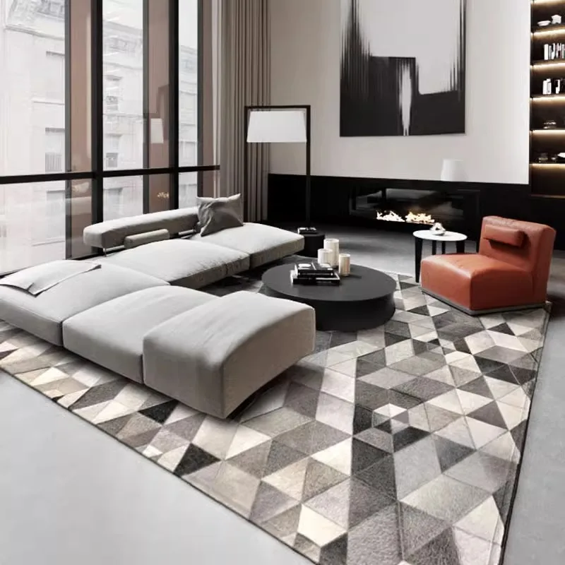 Handmade Real Cowhide Carpet for Living Room Natural Cow Hide  Leather Bedroom Area Rug Parlor Sofa Floor Mat Customize