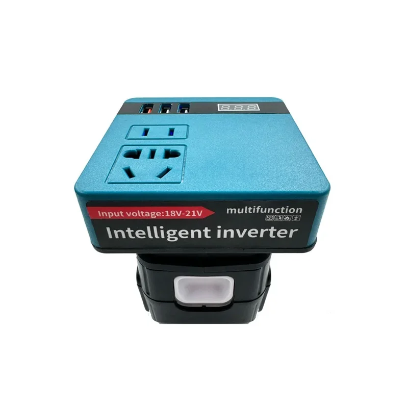 Inverter a batteria portatile per batteria agli ioni di litio Makita 18V Inverter per funzionamento esterno DC 18V a AC 220V generatore di centrale elettrica