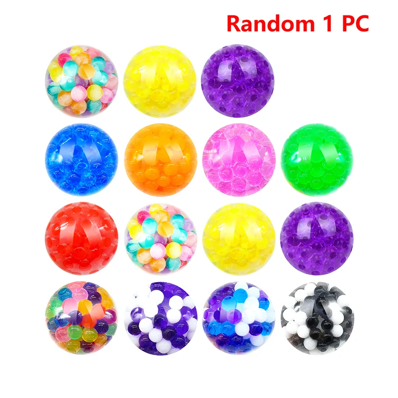 

1PC 4.2cm TPR Pinch Le Grape Ball Adult Toys Kids Pinch The Rainbow Bead Pressure Reducing Ball Vent Ball Decompression Toy