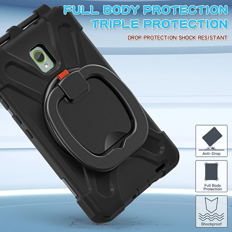 Case For Samsung Galaxy Tab Active 5 3 8 inch 2024 X306B X300 2020 T575N T577 Tablet Case Kickstand Holder 360 Rotation Cover
