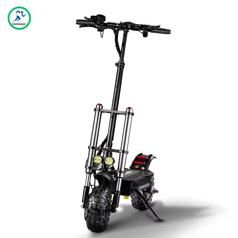 New Y10 China stock 5600w dual motor maximum speed 85km/h 60V 38.8ah electric scooter with light 11-inch fast folding scooter