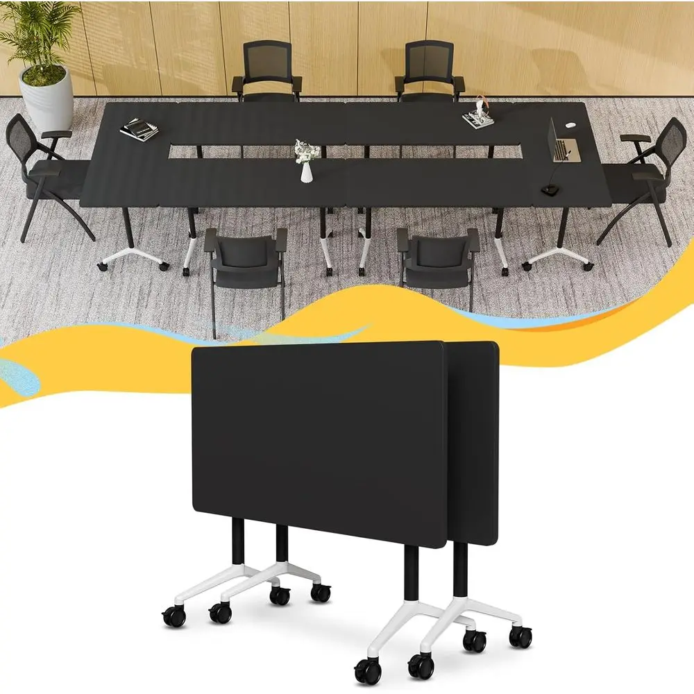 

Adjustable Height Stackable Training Tables with Heavy-Duty Construction for Conference and Classroom Use