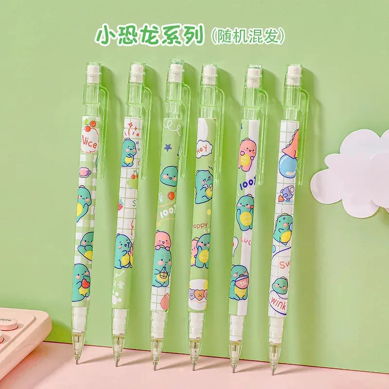 Pensil Mekanik Hewan Kawaii 0.5Mm (10 Buah/Pak) - Perlengkapan Sekolah Kartun Lucu, Hadiah Siswa