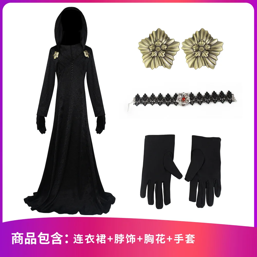 Resident Village Outfit böse Cosplay Bela Kostüm Motte Dame Kleid Mädchen Frauen Erwachsenen Karneval Party Halloween Kostüm Horror