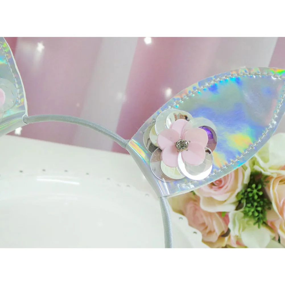 

Cosplay Party Headdress Rabbit Ears Flower Hairband Stylish Fun Look for Kids Girls Festival Performance Decorative Photo Prop