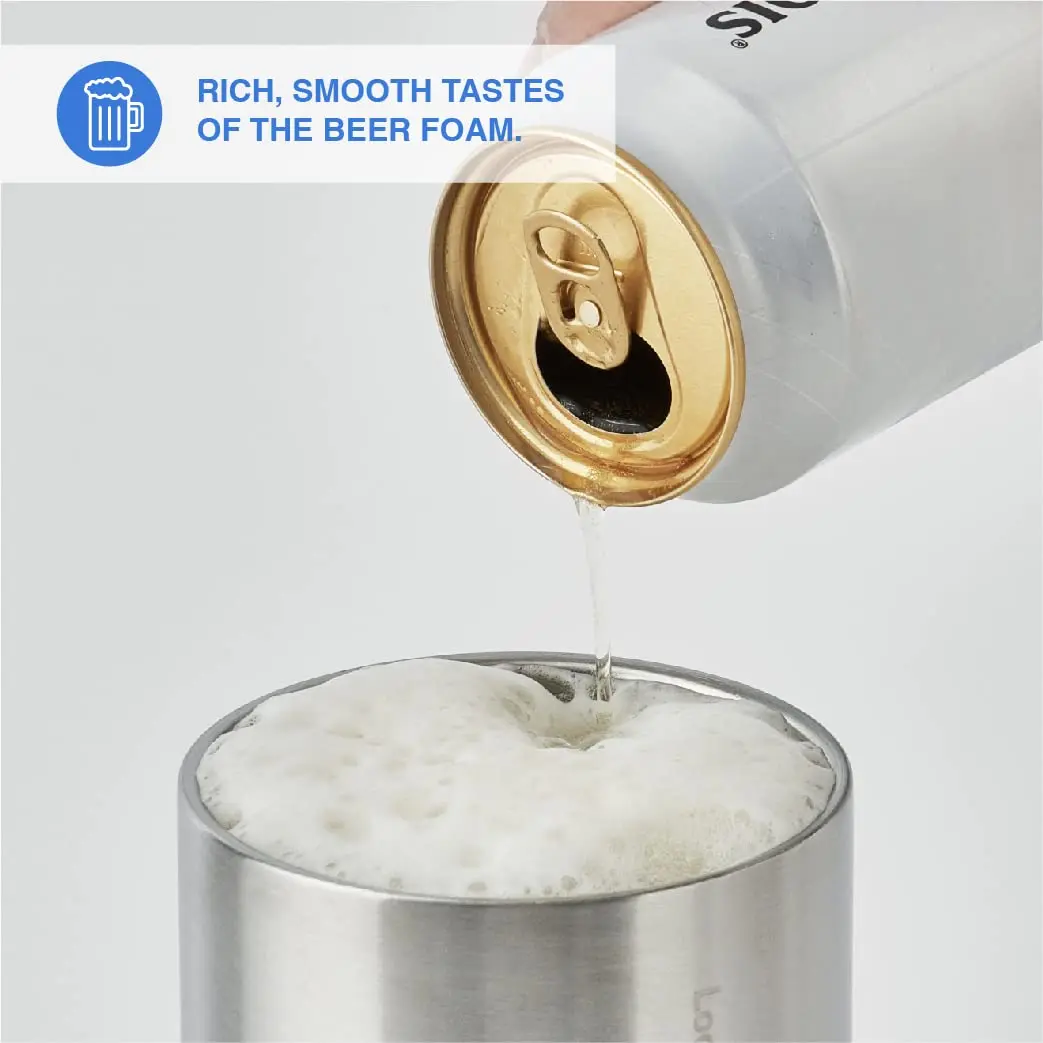 بهلوان البيرة من الفولاذ المقاوم للصدأ معزول بجدار مزدوج، 19 أونصة/560 مل، فضي #4