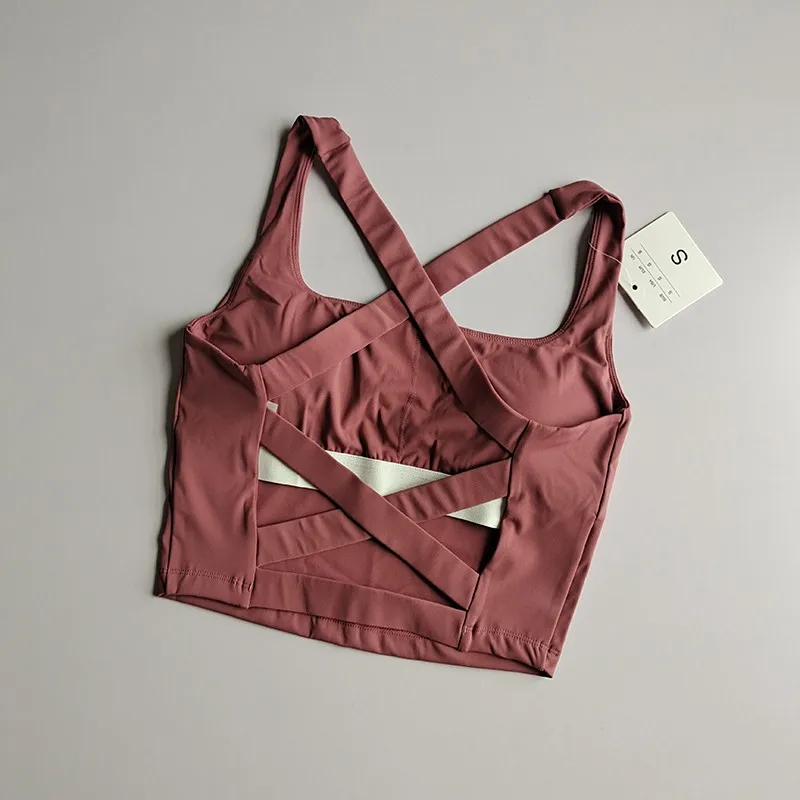 Nahtloser Sport-BH, sexy Yoga-Fitness-Top, Sport-Laufunterwäsche, Push-Up-BH, Sportbekleidung, Bralette für Damen – Detail 5
