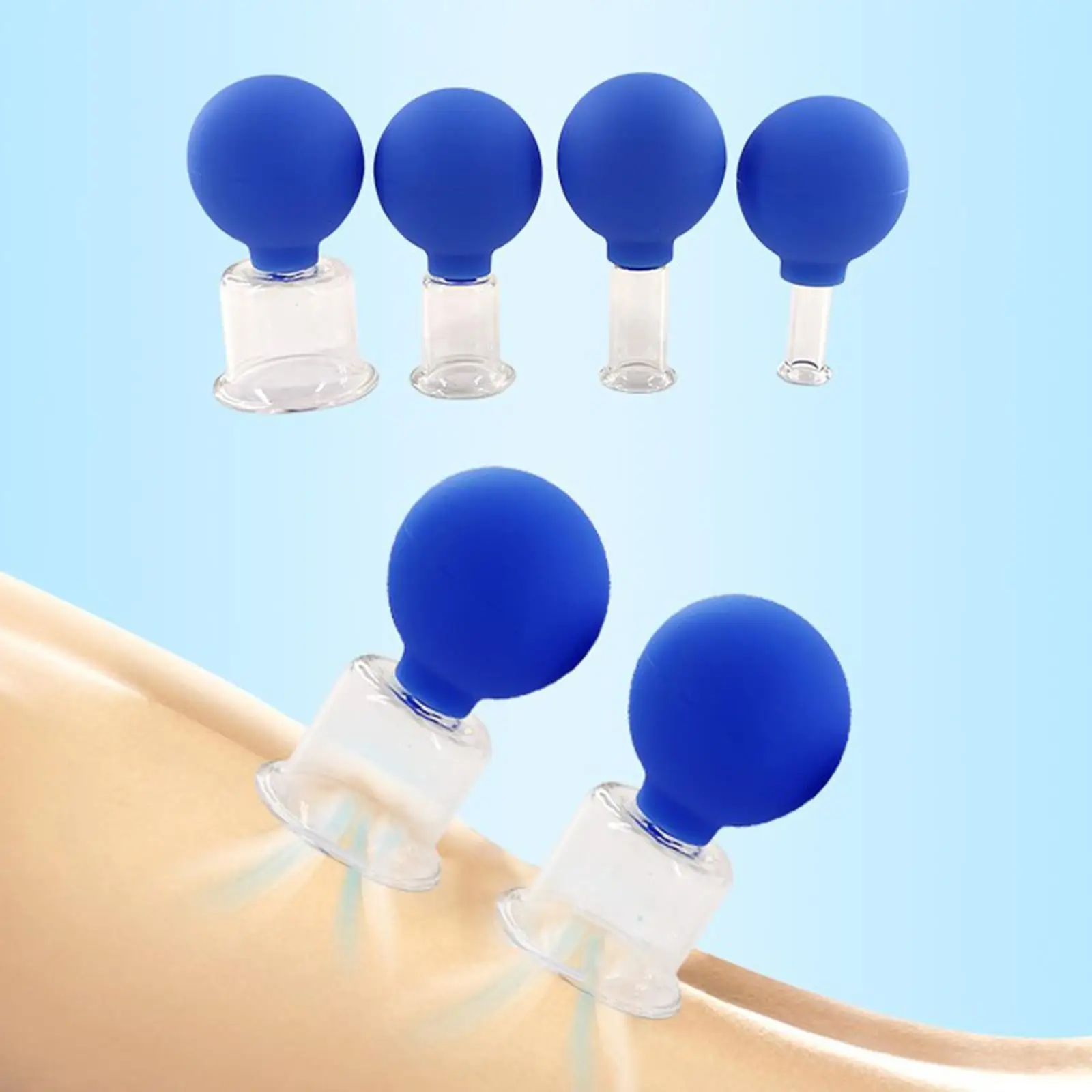 Cupping Sets - Glass Facial Vacuum Suction Massage Cups for lift, and Body Cup