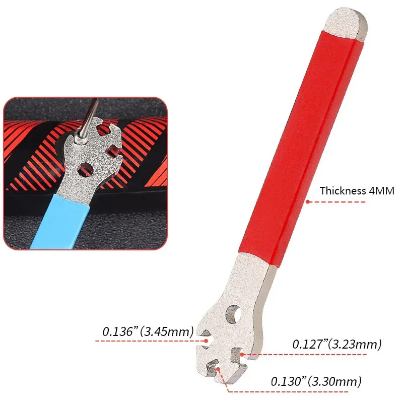 1pc Bicycle Stainless Steel Spoke Wrench MTB Bike Rim Wheel Tension Correction Repair Tool Portable Multifunctional Spoke Wrench