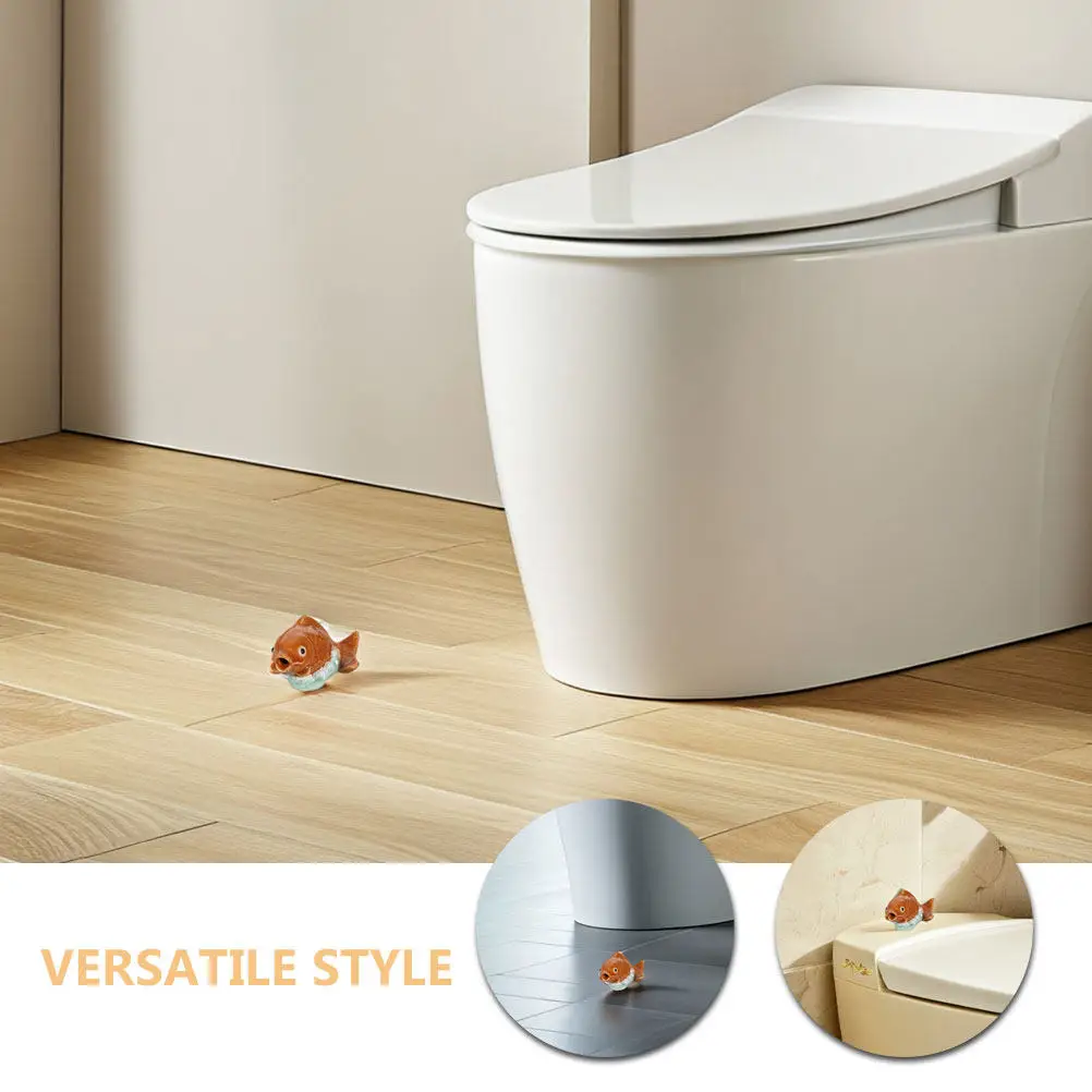 2pcs Ceramic Toilet Bolt Caps – Fish-Shaped Home Decor, Artistic Bathroom Accessories, Easy Installation