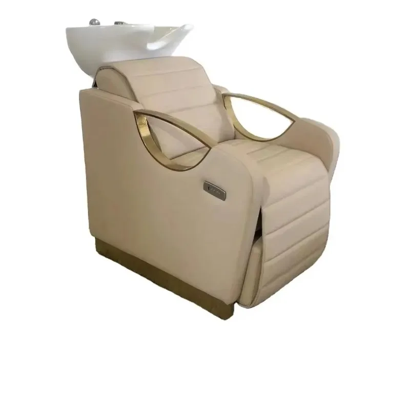 

Electric Shampoo Chair Ceramic Shampoo Bowl Hair Washing Station for Barber Shop Beauty Salon Bathroom