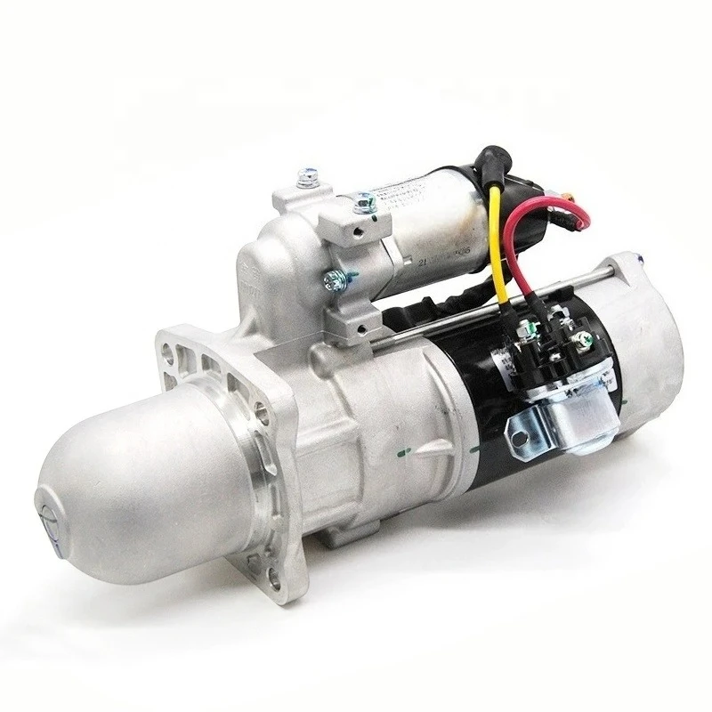 Engine parts starter silver car