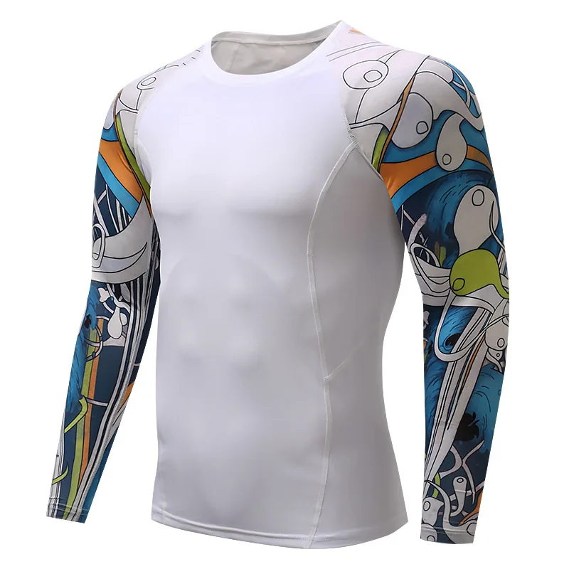 Men's Long Sleeved Sportswear Breathable Quick Drying Training Clothes Sports T-Shirt