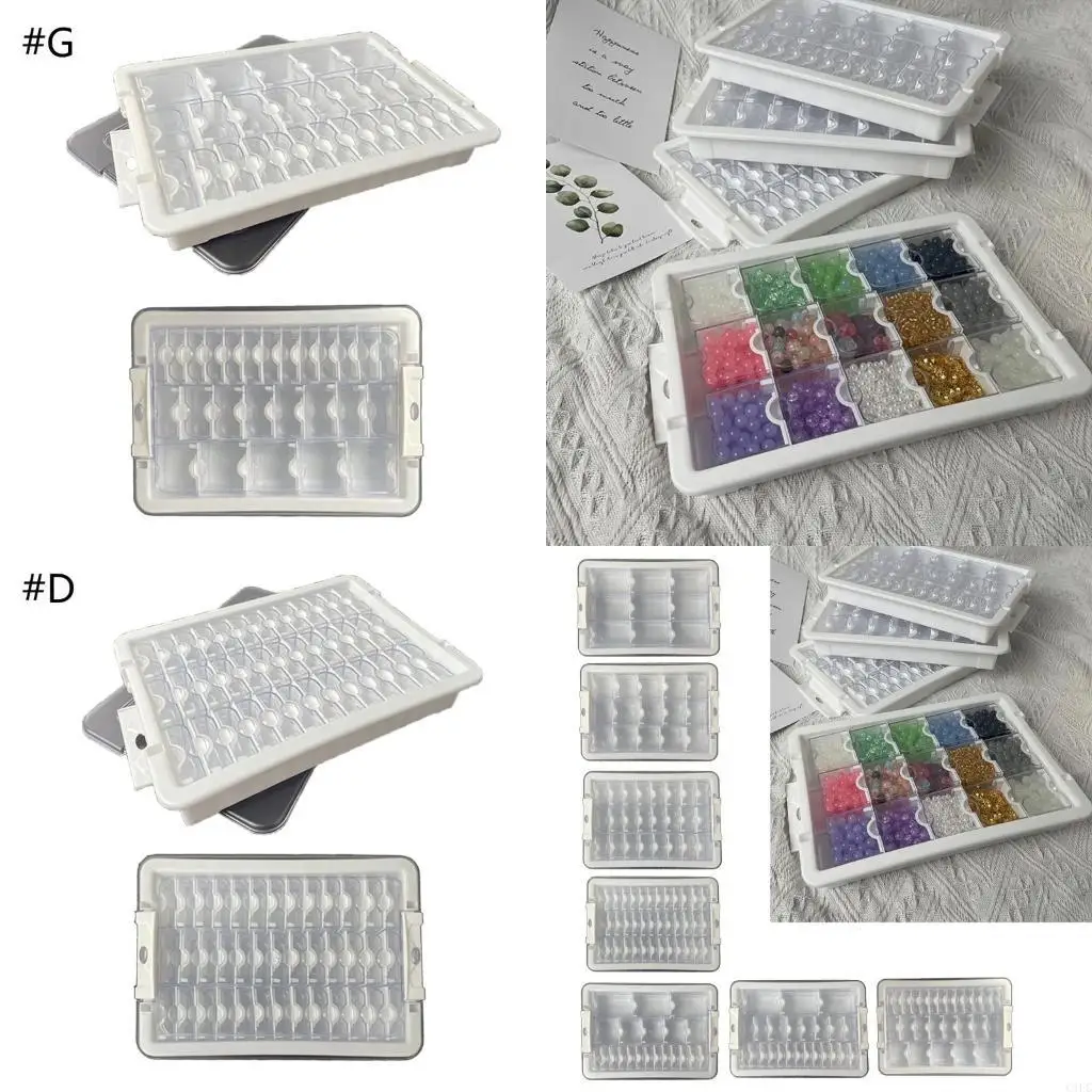 

Bead Collection Display Box with Customizable Compartments for Creative Projects