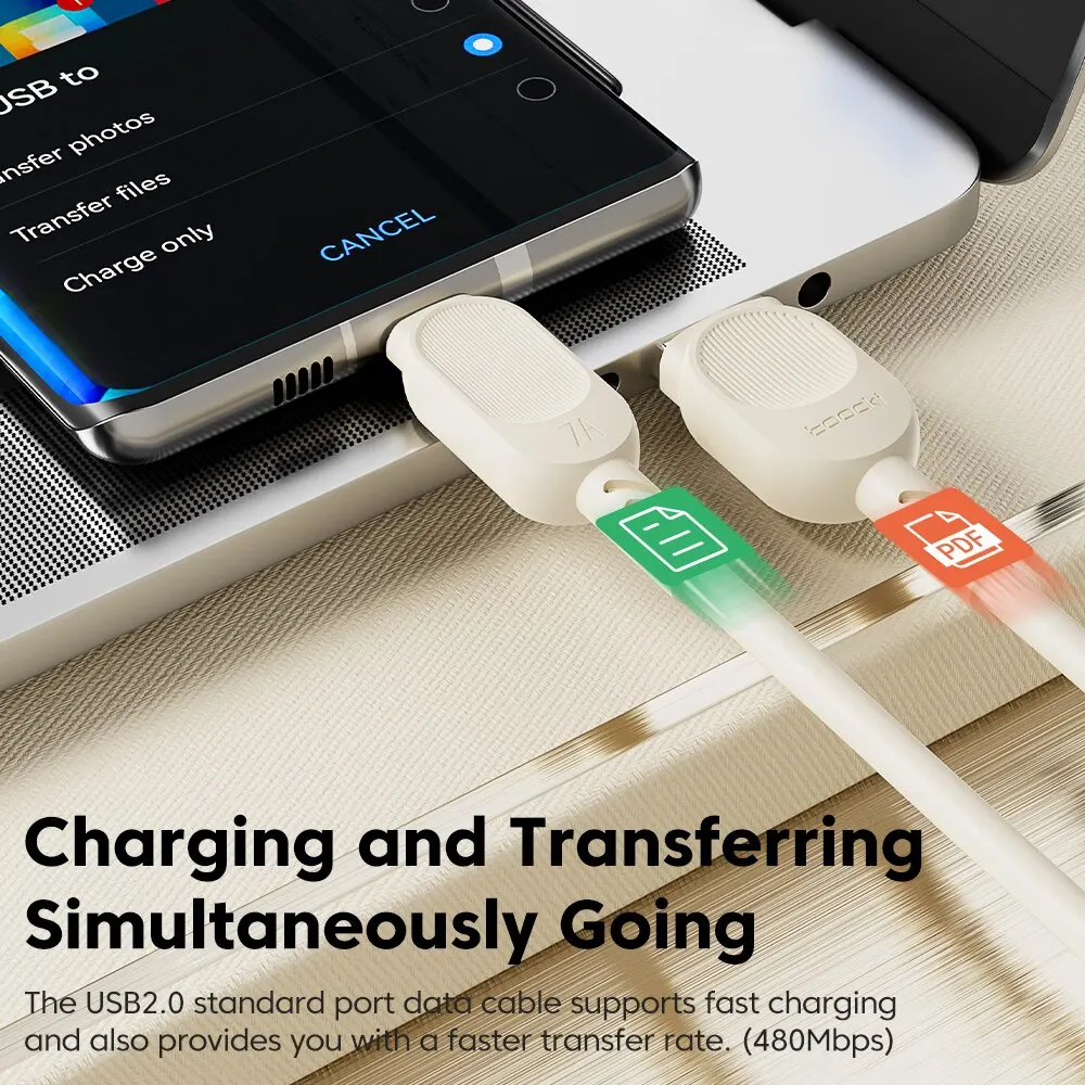 Toocki 2 Pack 100W USB Type C Cable 7A Fast Charging Cable for Realme Hauwei Oneplus Samsung Xiaomi USB C Charger Cord image 4