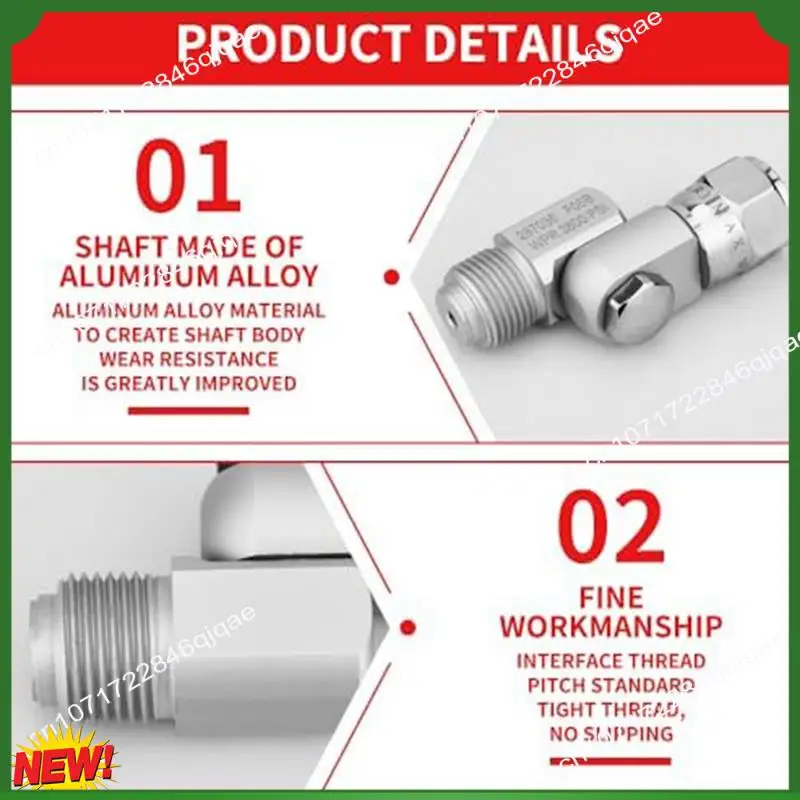 A48I Airless Paint Spray Gunswivel Joint Compatible With 235486 7/8 Inch 300° Rotation Silver Metal 2 PCS