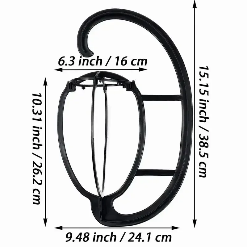 حامل شعر مستعار معلق بلاستيكي قابل للفصل والمحمول لتنظيم تخزين الشعر المستعار وغطاء الرأس وإطار دعم القبعة #2