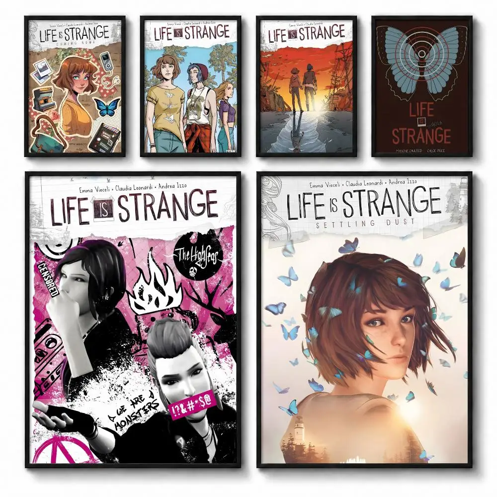L-Life Is S-Strange B-Before the S-Storm Poster Self-adhesive Art Waterproof Paper Sticker Coffee House Bar Room Wall Decor