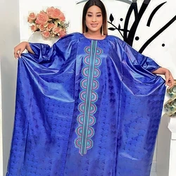 Robe Longue en Bazin Riche du Sénégal, de Grande Taille, Originale, pour ixAfricaine 03