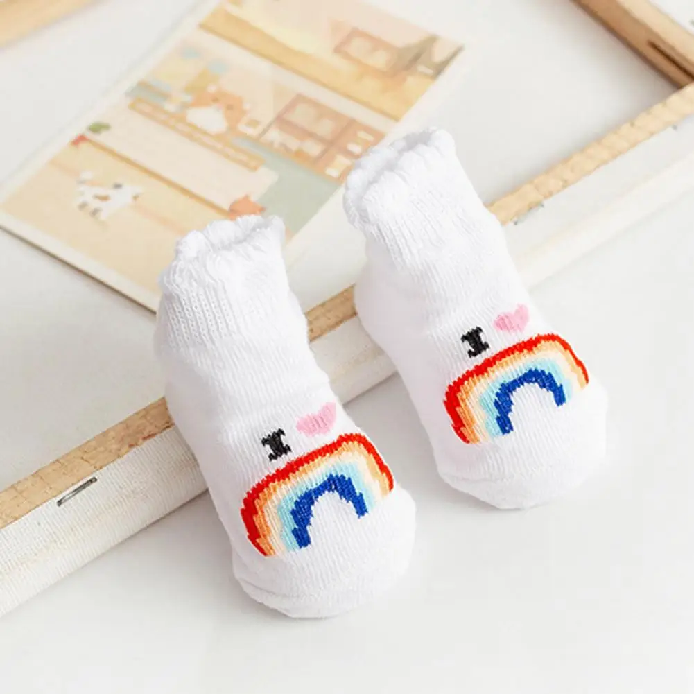 

Baby Shower Gift Adorable Baby Socks Set for Newborns 0-6 Months I Love Dad/mom Pattern Cotton Striped Socks Cute Mesh for Girls